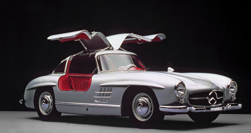 A classic Mercedes-Benz 300SL of the kind Beach Benz maintains